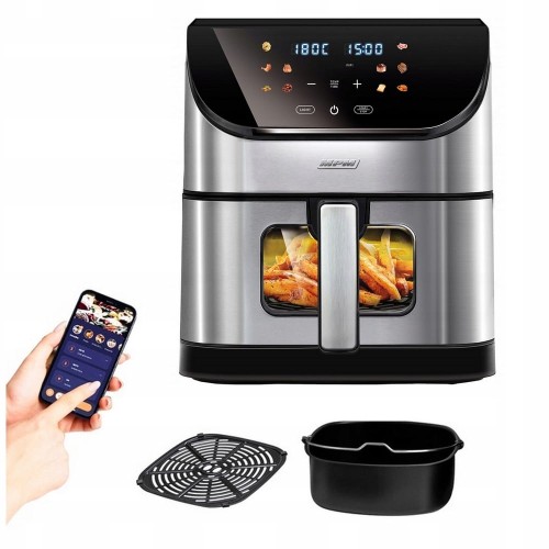 Frytkownica beztłuszczowa 1500W airfryer WiFi 6L Timer MPM aplikacja TUYA