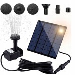 Fontanna SOLARNA ogrodowa do oczka STAWU pompa PANEL SŁONECZNY 4 dysze