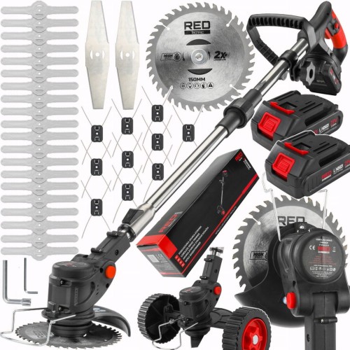 Podkaszarka akumulatorowa 2x akumulator 2ah 21v kosa wykaszarka