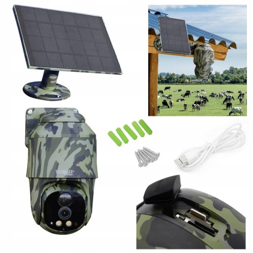 Kamera monitoringu SOLARNA akumulator GSM 4G zewnętrzna IP65 2560x1440 px