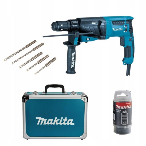 Młotowiertarka 800W młot udarowy SDS Plus 2.4J MAKITA boczny uchwyt walizka