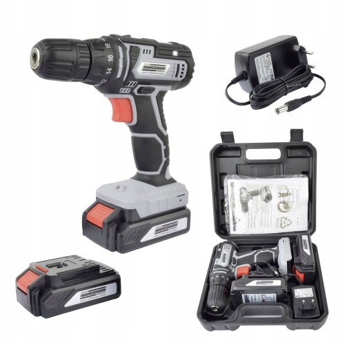 Wkrętarka akumulatorowa 20V 1.5Ah wiertarka 2x akumulator walizka