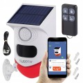 Alarm solarny bezprzewodowy czujnik ruchu syrena pilot Aplikacja Tuya