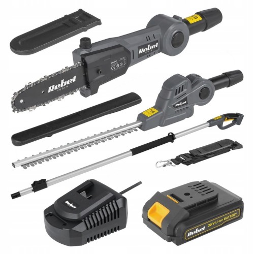 PIŁA AKUMULATOROWA NOŻYCE na WYSIĘGNIKU TELESKOPOWYM do 274cm 2w1 20V 2AH
