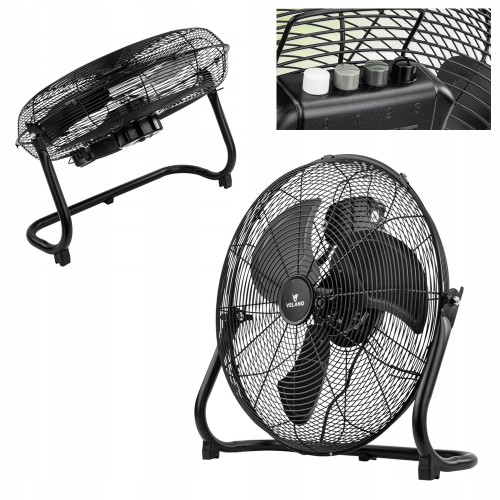 Wentylator PODŁOGOWY biurowy WIATRAK przenośny 100 W REGULACJA kąta nawiewu