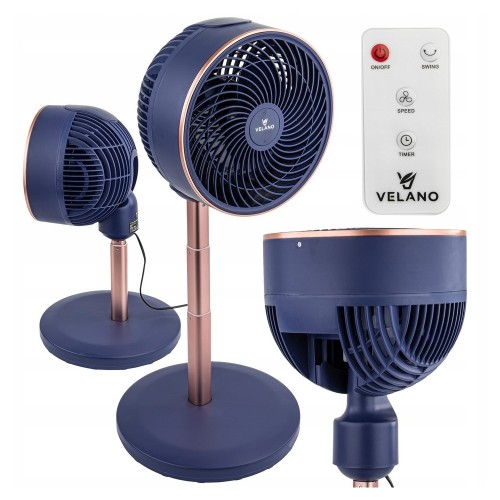 Wentylator podłogowy OSCYLACJA WIATRAK stojący TIMER REGULACJA kąta PILOT