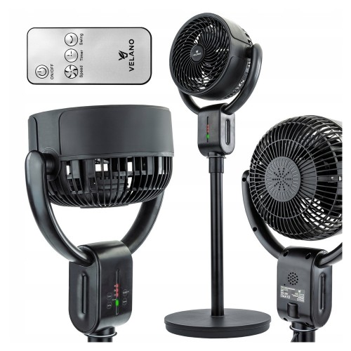 Wentylator podłogowy WIATRAK stojący TIMER REGULACJA kąta NACHYLENIA PILOT