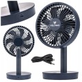 Wentylator BIURKOWY wiatrak AKUMULATOROWY stołowy BEZPRZEWODOWY cichy USB-C