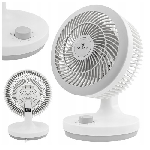 Wentylator BIURKOWY wiatrak STOŁOWY cichy OSCYLACJA regulacja AROMATERAPIA