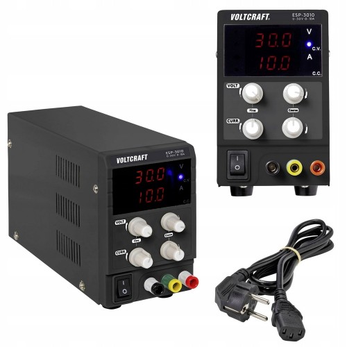 Zasilacz LABORATORYJNY 300W REGULOWANY 30V/DC 10A złącze wtykowe 4 mm MOS