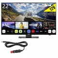 Telewizor 22cale SMART TV odtwarzacz DVD Full HD 12V do KAMPERA pilot DVBT2