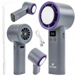 Wentylator RĘCZNY podróżny AKUMULATOROWY 4000mAh wyświetlacz REGULACJA