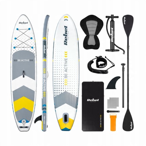 Deska SUP Rebel pompowana z siedziskiem do pływania 350 cm wiosło zestaw