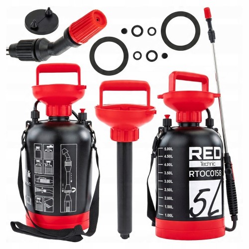 Opryskiwacz CIŚNIENIOWY ręczny 5L REGULOWANA DYSZA zaworu bezpieczeństwa