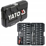Zestaw narzędzi KLUCZE NASADOWE 56 elementów nasadki GRZECHOTKA 1/4'' YATO