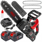 Piła łańcuchowa akumulatorowa gałęziówka 12 " pilarka 2x akumulator 21V 4Ah