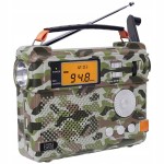 Radio awaryjne surwiwal dynamo na korbkę SOS powerbank latarka USB SD BT