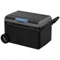 Lodówka turystyczna 40L SAMOCHODOWA 12V 24V UCHWYT kółka DWIE KOMORY