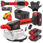 Przyssawka WIBRACYJNA do PŁYTEK 100KG wibrator AKUMULATOR 2x21V 2Ah WALIZKA