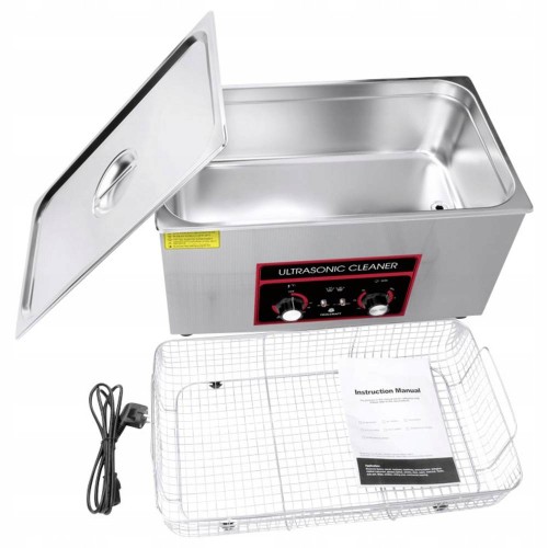 Profesjonalna MYJKA ultradźwiękowa WANNA 22L stal nierdzewna reg temp czas