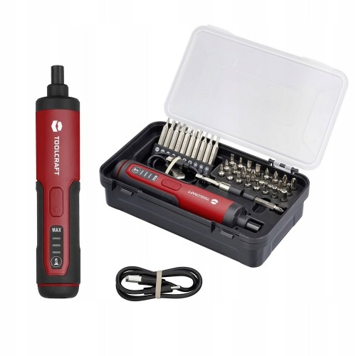 Wkrętak akumulatorowy precyzyjny 3.6V 1500 mAh wkrętarka 10Nm zestaw bitów