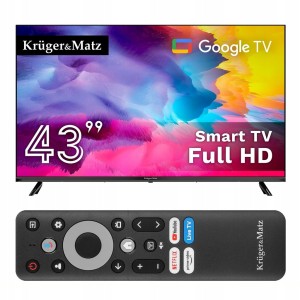 Telewizor smart Google tv 43" FULL HD WiFi DVB-T2 H.265 HEVC HDR Chromecast