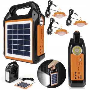 Powerbank solarny ładowarka 10000mAh radio FM survivalowe głośnik latarka