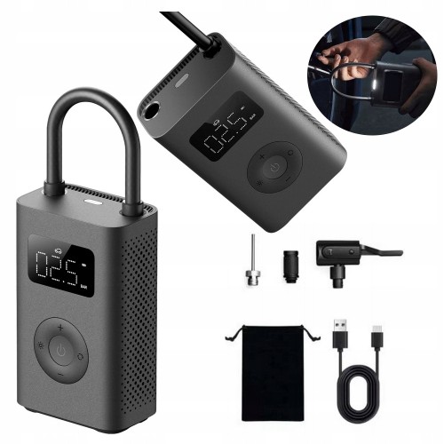 Pompka KOMPRESOR akumulatorowy do 10 BAR latarka światło ETUI Xiaomi