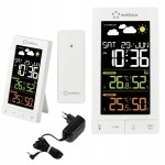 Stacja pogodowa CZUJNIK zewnętrzny METO kolorowy WYŚWIETLACZ zegar DCF77