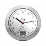 Zegar ścienny AUTOMATYCZNY radiowy DCF77 termometr ODPORNY NA WILGOĆ