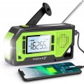 Radio SURVIVALOWE SOLARNE FM 4w1 na baterie na DYNAMO SOS POWERBANK LATARKA
