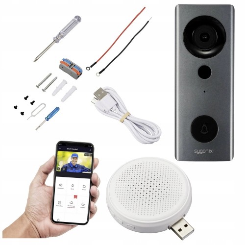 Wideodomofon KAMERA Full HD IP dzwonek APLIKACJA powiadomienia Google Home