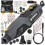 Szlifierka wielofunkcyjna FREZARKA prosta TRZPIENIOWA 200W 180 akcesoriów