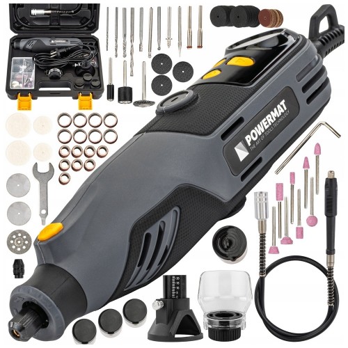 Szlifierka wielofunkcyjna FREZARKA prosta TRZPIENIOWA 200W 180 akcesoriów