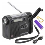 Radio solarne dynamo awaryjne FM AM KW powerbank na korbkę latarka surwiwal