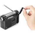 Radio solarne dynamo awaryjne FM AM KW powerbank na korbkę latarka surwiwal