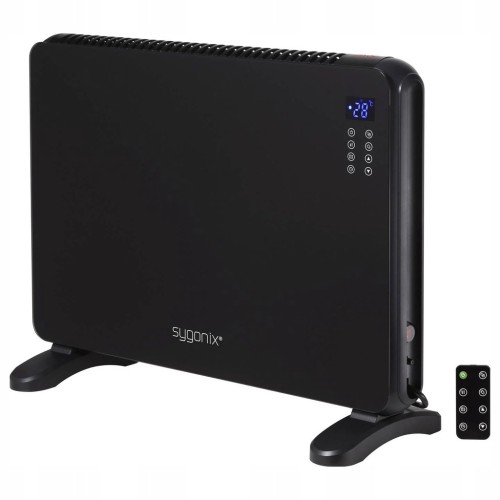 Grzejnik elektryczny konwektor podłogowy ścienny szklany mocny 1500W pilot