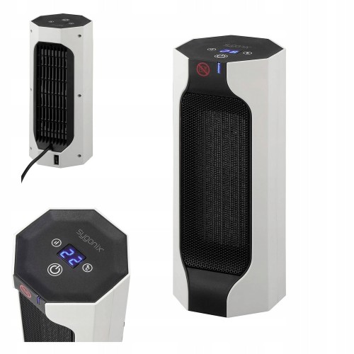 Grzejnik WENTYLATOR na biurko 3 TRYBY wyświetlacz 1800W timer Sygonix
