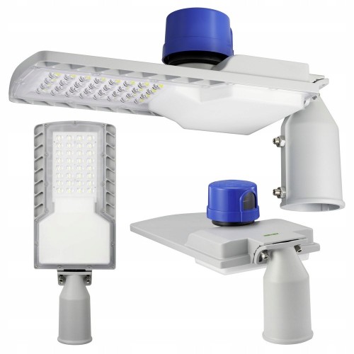 Lampa uliczna latarnia zewnętrzna LED 10200 lm 6500K 60W czujnik zmierzchu