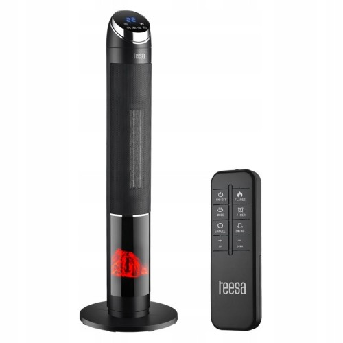 Termowentylator kolumnowy grzejnik wentylator PTC kominek Teesa pilot