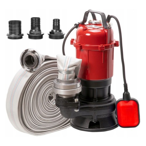 Pompa do szamba wody brudnej z PŁYWAKIEM rozdrabniaczem zatapialna wąż 20m
