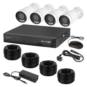 Zestaw monitoringu rejestrator 4x kamera detekcja ruchu aplikacja Tuya