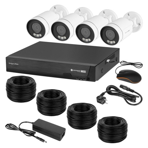 Zestaw monitoringu REJESTRATOR 4x KAMERA detekcja ruchu APLIKACJA Tuya