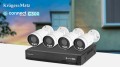 Zestaw monitoringu rejestrator 4x kamera detekcja ruchu aplikacja Tuya