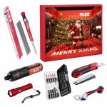Kalendarz adwentowy narzędzia FLEX latarka WKRĘTARKA akumulatorowa miara