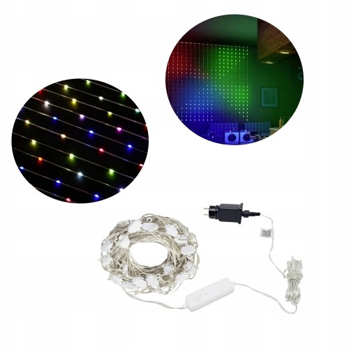 Kurtyna świetlna 400 LED RGB 2 metry APLIKACJA własne wzory świetlne TIMER