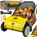 Zbieracz do LIŚCI TRAWY 53 cm ręczny KOSZ 100L ZAMIATARKA REG WYSOKOŚCI
