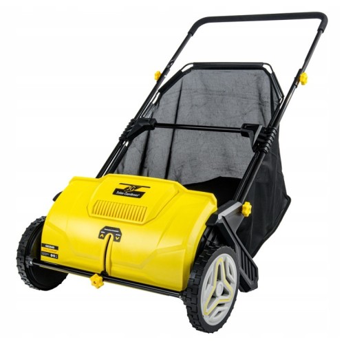 Zbieracz do LIŚCI TRAWY 53 cm ręczny KOSZ 100L ZAMIATARKA REG WYSOKOŚCI