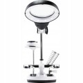 Lupa z oświetleniem LED POWIĘKSZENIE 10x trzecia ręka ZACISKI krokodylkowe