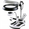 Lupa z oświetleniem LED POWIĘKSZENIE 10x trzecia ręka ZACISKI krokodylkowe